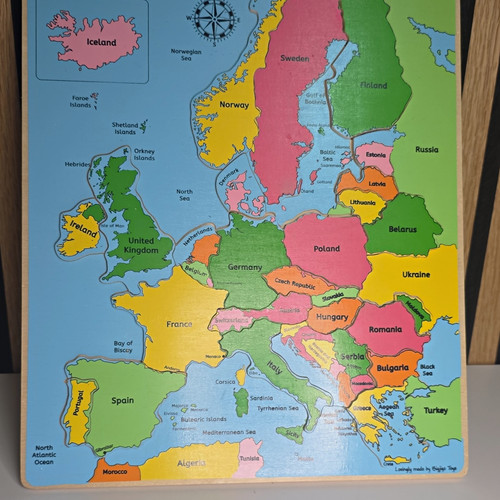 Bigjigs toys wooden europe map - toys,