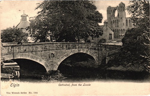 Elgin cathedral from lossie - from,