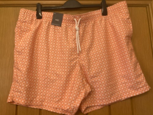 Mens 3xl peach white - 3xl, peach/white