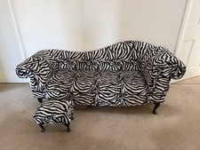chaise lounge, zebra print