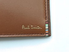 Paul Smith Wallet - BNWT Signature Stripe Tab Tan Leather Coin Pouch RRP: £190