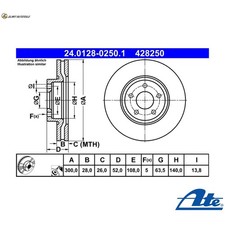 2x BRAKE DISCS 24.0128-0250.1