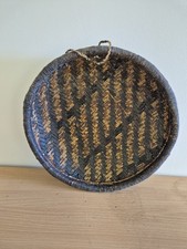 Vintage Wicker Tray Wall Hanging Basket Retro Stylish