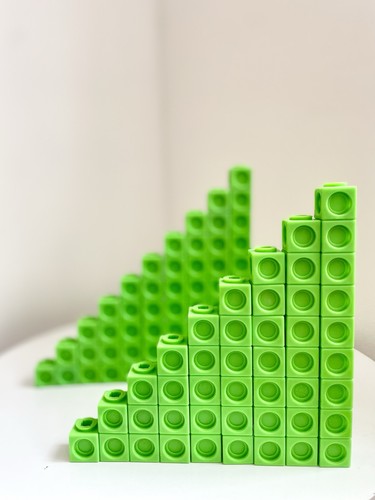 100 lime green multilink maths - lime,