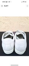 New ZARA White UNIFORM LEATHER TENNIS SNEAKERS 1999/201/001 USA size 8