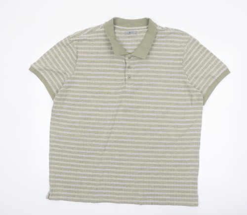 Mens beige striped polo - striped,