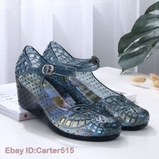 Women Slip on Crystal Wedge