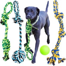 4 Pack Dog Rope Toys, Puppy Chew Toys Dog Toys for Medium to Large Dogs