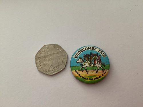 Widecombe fair pin badge - widecombe,