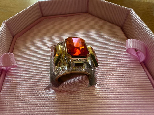 Swarovski cocktail ring pink