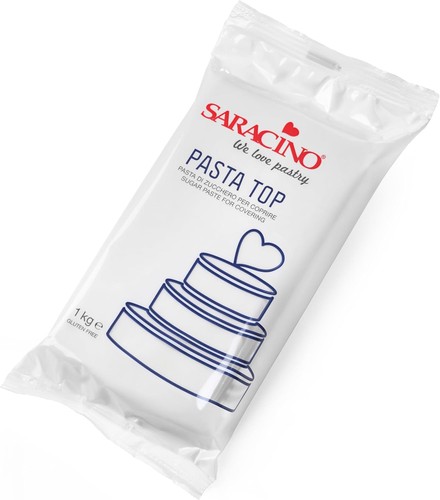Saracino sugar paste top - paste, white