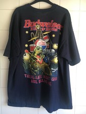 Budweiser 1998 King of Beers Lounge Lizards XXL 51-53 Rare Vintage Navy Blue Tee
