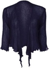 Womens Tie Up Open Front Shrug