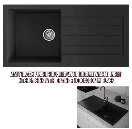Black kitchen sink comite - kitchen,