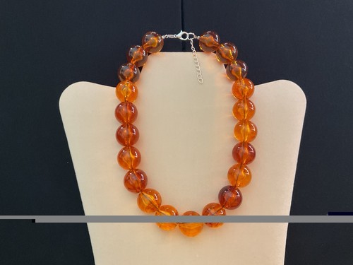 Chunky faux amber beads - chunky,