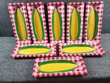 Corn on the Cob Plate Red and