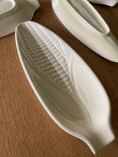 Set of 6 vintage corn on the cob serving dishes