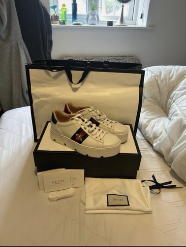 Gucci white leather - white,