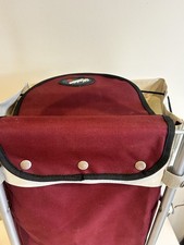Marketeer Shopping Trolley Bag on Wheels Foldable Frame Burgundy & Cream