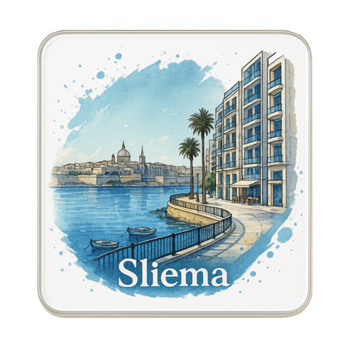 Sliema malta fridge magnet - malta,