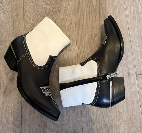 Dkny black white leather - black/white,