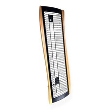 Black Metal & Wood Media Tower