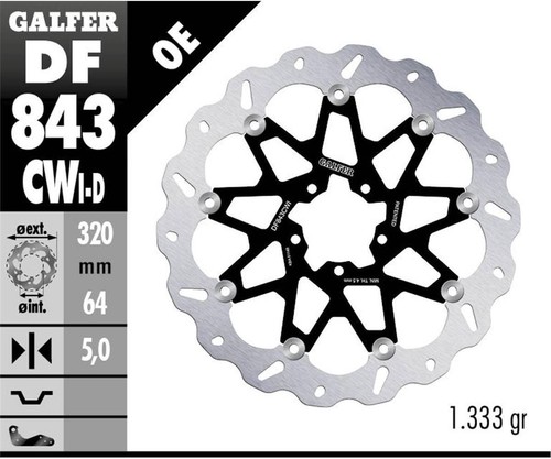 Galfer front brake disc - front, wave