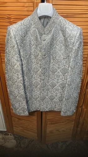 Men silver sherwani - men’s,