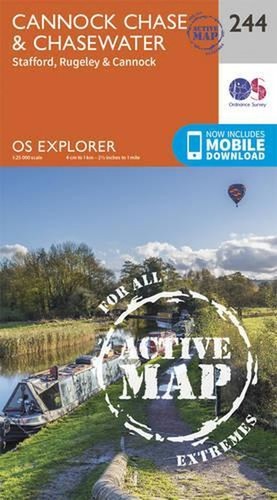 Cannock chase chasewater - cannock, map