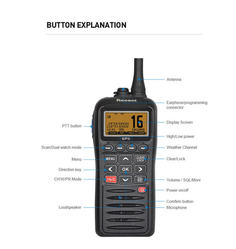 Handheld vhf marine radio - handheld, gps