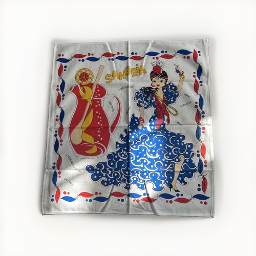 Vintage spanish tea towel - tea,