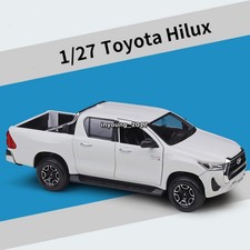 1:27 Toyota Hilux Model Car Diecast Pickup Truck Toy Cars Metal Vehicles White