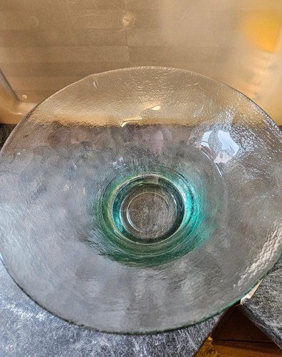 Blenko green crackle - crackle, bowl