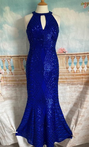 Quiz blue sequin evening - blue,