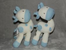 Marks and Spencer giraffe soft toy TWO M&S 06408244 With Love cream blue 2