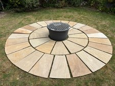 2.9m diameter sandstone circle with sump for a water feature - collection only