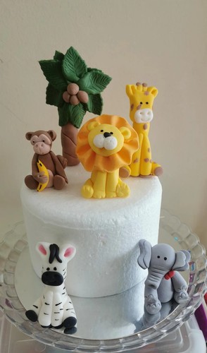 Safari jungle animals fondant - safari,