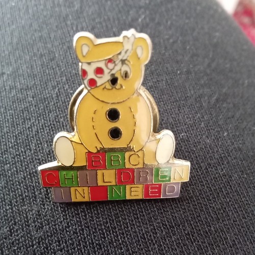Vintage pudsey bear enamel - enamel, pin