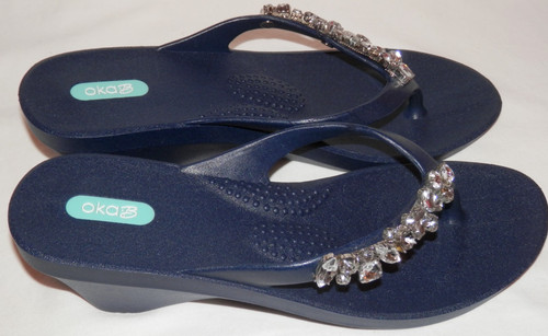 Oka wedge thong sandals - oka-b,