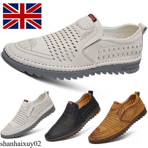 Mens leather slip - leather, loafers