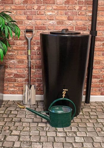210 litre water butt - litre, black