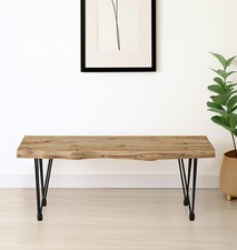 Dining Bench, Live Edge Effect