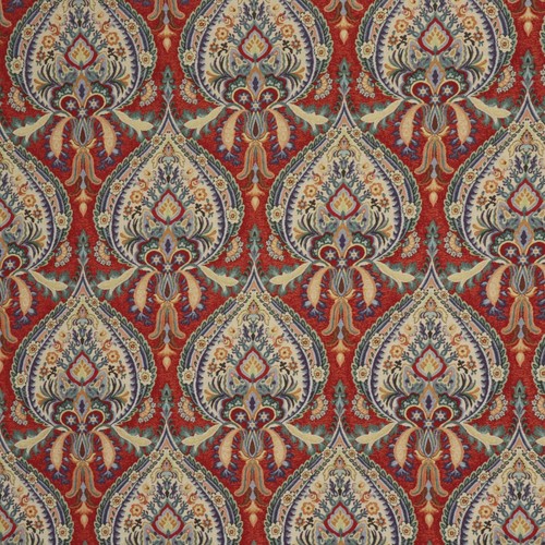 Colombo damask red - damask, tapestry