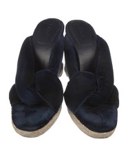 Chloe velvet wedge sandal - chloe,
