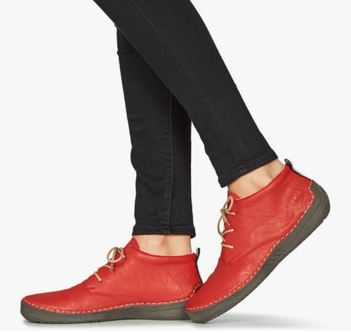Red mid soft - mid, shoes.