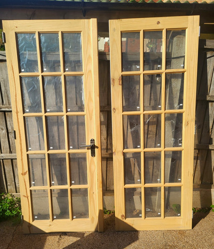 Wood double french - double, pair