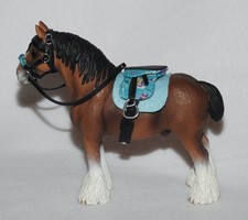 Handmade blue saddle bridle
