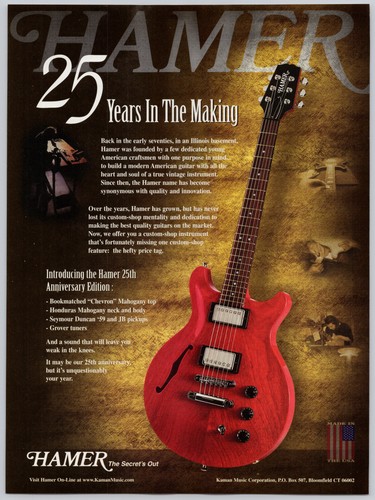 1999 hamer guitar years - hamer,