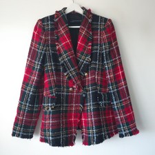 Zara Classic Tartan Plaid Red