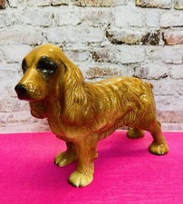 Coopercraft Vintage Ceramic 7” Tan Brown Cocker Spaniel Dog Figurine Ornament